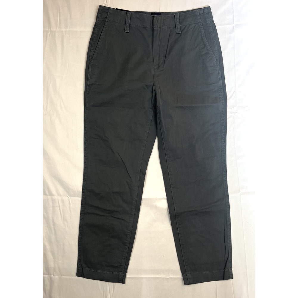 GAP Slim Ankle Pant Women 6 Blue Grey Stormy Weather Chino Cotton Stretch New